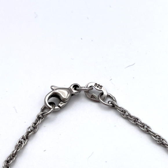 James Avery retired Floral Heart Pendant 18" Chain 925S - Picture 6 of 6